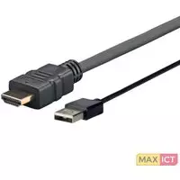 VivoLink PROHDMIUSB1 1m HDMI USB A Zwart video kabel adapter