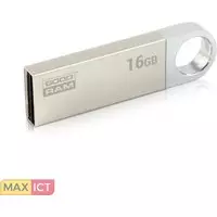Goodram 16GB USB 2.0. Capaciteit: 16 GB, Aansluiting: USB Type-A, USB-versie: 2.0, Leessnelheid: 20 MB/s, Schrijfsnelheid: 5 MB/s. Vormfactor: Draaibaar. Gewicht: 9 g. Kleur van he