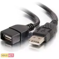 C2G 2M Usb 2.0 A Male To A Female Extention Cable (6.6Ft) - Usb-Verlengkabel - Usb (M) Naar Usb (V) - 2 M - Zwart