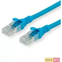 Roline ROLINE 21152740. Snoerlengte: 0,5 m, Kabel standaard: Cat6a, Kabelafscherming: U/UTP (UTP), Aansluiting 1: RJ-45, Aansluiting 2: RJ-45, Contact geleider materiaal: Goud