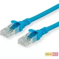 Roline ROLINE 21152741. Snoerlengte: 1 m, Kabel standaard: Cat6a, Kabelafscherming: U/UTP (UTP), Aansluiting 1: RJ-45, Aansluiting 2: RJ-45, Contact geleider materiaal: Goud, Overd