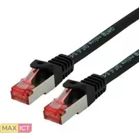 Roline ROLINE 21152956. Snoerlengte: 0,3 m, Kabel standaard: Cat6, Kabelafscherming: S/FTP (S-STP), Aansluiting 1: RJ-45, Aansluiting 2: RJ-45, Contact geleider materiaal: Nikkel/G