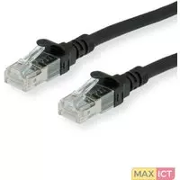 Roline ROLINE 21152986. Snoerlengte: 0,3 m, Kabel standaard: Cat6a, Kabelafscherming: U/UTP (UTP), Aansluiting 1: RJ-45, Aansluiting 2: RJ-45, Contact geleider materiaal: Goud, Ove