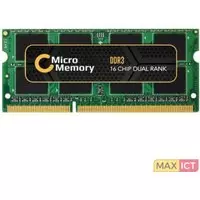 MicroMemory 4GB DDR3 1600MHz SO-DIMM. Component voor: Notebook, Intern geheugen: 4 GB, Intern geheugentype: DDR3, Kloksnelheid geheugen: 1600 MHz, Geheugen form factor: 204-pin SO-