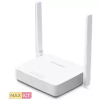 Mercusys Mercusys MW305R. Wifi-band: Single-band (2.4 GHz), Wifi-standaard: Wi-Fi 4 (802.11n), WLAN gegevensoverdrachtsnelheid (max): 300 Mbit/s. Interfacetype Ethernet LAN: Fast E