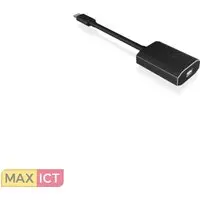 ICY BOX IB-AD550-C tussenstuk voor kabels USB C Mini DisplayPort Zwart