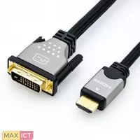 Roline hoge kwaliteit DVI-D Dual Link - HDMI kabel / UL - 1 meter