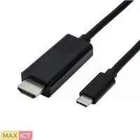 Roline USB-C naar HDMI kabel met DP Alt Mode - 4K 60 Hz - 1 meter