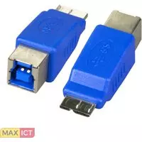 EFB Elektronik EB549. Aansluiting 1: USB 3.0 B, Aansluiting 2: Micro-USB 3.0 B. Kleur van het product: Blauw
