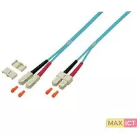 EFB Elektronik O0318.3. Snoerlengte: 3 m, Type glasvezel: OM4, Aansluiting 1: SC, Aansluiting 2: SC, Kern diameter: 50 µm, Full duplex