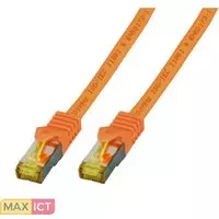 EFB Elektronik MK7001.20O. Snoerlengte: 20 m, Kabel standaard: Cat6a, Kabelafscherming: S/FTP (S-STP), Aansluiting 1: RJ-45, Aansluiting 2: RJ-45, Contact geleider materiaal: Goud,