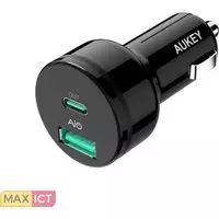 Aukey CC-Y7 USB-C  USB-A 36W 2-poorts Autolader met Power Delivery