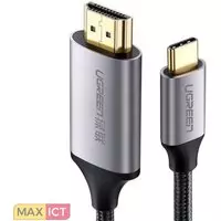 Ugreen USB C Kabel naar 4K HDMI 1.5 meter - 4K Ultra HD - 60fps - gewoven coating - metalen behuizing