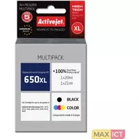 Activejet AH-M650RX inkt (vervanging HP 650 CZ101/CZ102; Premium; 1 x 20 ml, 1 x 21 ml; zwart, kleur)