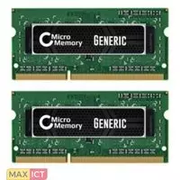 MicroMemory CoreParts MMKN070-8GB. Component voor: Notebook, Intern geheugen: 8 GB, Geheugenlayout (modules x formaat): 2 x 4 GB, Intern geheugentype: DDR3, Kloksnelheid geheugen:
