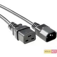 MicroConnect Microconnect PE0191410. Lengte snoer: 1 m, Aansluiting 1: C19 stekker, Aansluiting 2: C14 stekker, Soort kabel: H05VV-F. Ingangsspanning: 250 V, Stroom: 10 A