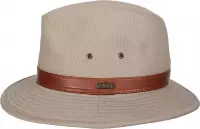 Hatland - UV Bucket hoed voor heren - BushWalker - Beige - maat XXL (63CM)