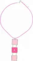 Behave® Ketting roze met hanger 42 cm