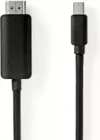 Nedis Mini DisplayPort-Kabel | DisplayPort 1.4 | Mini-DisplayPort Male | HDMI™ Connector | 48 Gbps | Vernikkeld | 2.00 m | Rond | PVC | Zwart | Polybag