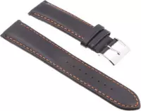 Leren Zwart Horlogeband - 22mm - Quick Release