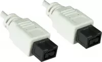 FireWire 800 kabel met 9-pins - 9-pins connectoren / wit - 1 meter