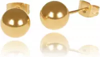 LGT Jewels Stud oorbellen Bol 4mm Goudkleurig