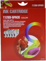 Huismerk - Inktcartridge / T1281 / 2 / 3 / 4 12-Pack / Zwart en Kleur - geschikt voor Epson