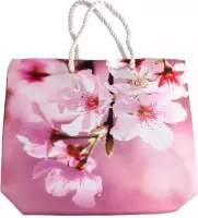 Pro Beach Strandtas Bloemen 52 Cm Roze