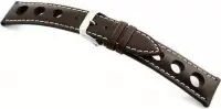 Rios1931 Horlogeband -  Kaluga Donkerbruin - Leer - 19 mm