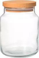 Joy Kitchen glazen voorraadpot met houten deksel 290 cc | ø 7 x 9 cm | voorraadpotten glas met deksel | snoeppot | Houten deksel | voorraadpotten glas | voorraadpot koffie | snoepp