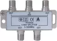 F splitter met 4 uitgangen / 5-1000 MHz