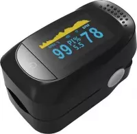 Vingertop Saturatiemeter met OLED display - Hartslagmeter - Oximeter - Model C101A2 - zwart