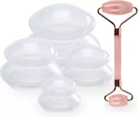 Originele A Beauty® Cellulite Cupping Cups Set Met Gratis Jade Roller – Cupping Anti Cellulite - Cupping Set - Vacuüm Massage Cups - Silicone Cupping Cups – Cupping Massage – Anti