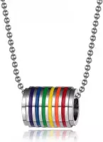 LGBT ketting| Sieraden Pride 4 | LGBTQ Regenboog | Liefde / Vriendschap\ Family | Trendy Sieraad Kerst / Sinterklaas / Feestdagen Cadeau| Hanger