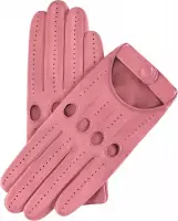 Fratelli Orsini Leren Handschoenen voor Dames Alessa (Roze) - Lamslederen autohandschoenen Premium Handschoenen Handgemaakt in Italië - Roze maat 6½ - S - met opbergzakje & lederge
