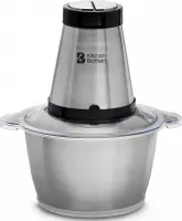 KitchenBrothers Hakmolen - Food Chopper - Elektrisch - 2 Snelheden - 300 W - 1,8 L - RVS Kom