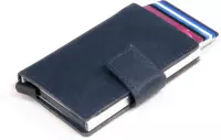 Figuretta RFID Creditcardhouder - Leer - Extra slim - Dark blue