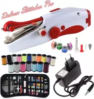 Deluxe Stitcher Pro - PREMIUM Handnaaimachine met Adapter en 80 Delige Starterskit