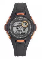 Tekday 653968 digitaal horloge 38 mm 100 meter zwart/ oranje