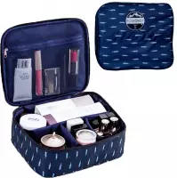 Reismonkey Toilettas met Veren Print – Voor Op Reis/Vakantie/Kamperen – Travel Bag Organizer voor Dames/Meisje – Make-up Tas/Cosmetic Bag – Reisartikelen - Reiscadeau - Cadeau voor