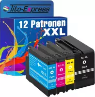 PlatinumSerie 12x inkt cartridge alternatief voor HP 932XL HP 933XL