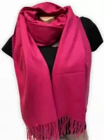Lange Warme Sjaal - Fuchsia - Roze - 180 x 78 cm (82331070482#)