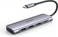 UGREEN 6-in-1 USB C PD-Adapter 6 poorten USB-combi-hub Grijs