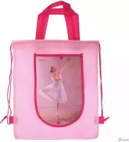 Roze Ballet Tasje - Rugzakje met Ballerina - Opvouwbare Portemonnee - Meisjes - Versie B