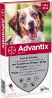 Bayer advantix spot on 250/1250 10-25 kg 4 pip