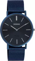 OOZOO Vintage series - Night Blue watch with night blue metal mesh bracelet - C20003