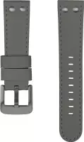 24mm XL grey leather strap for pilot