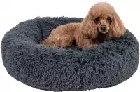 Hondenmand - Kattenmand - Fluffy Donut mand/ kussen - Kleur: Grijs - Afmeting: Ø 70 cm