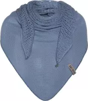 Knit Factory April Dames Omslagdoek - Stone Blue
