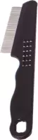 Vlooienkam mini met plastic handgreep, zwart 24cm